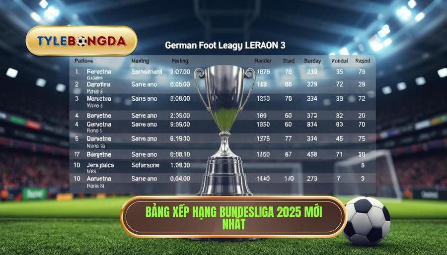 Bảng xếp hạng Bundesliga 2025 mới nhất